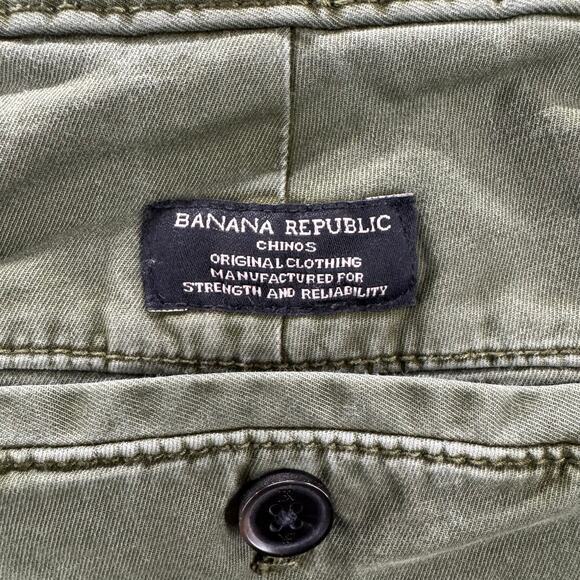 Banana Republic Men's Straight Fit Chino Pants Green 31x30 Casual Lightweight - Picture 6 of 11